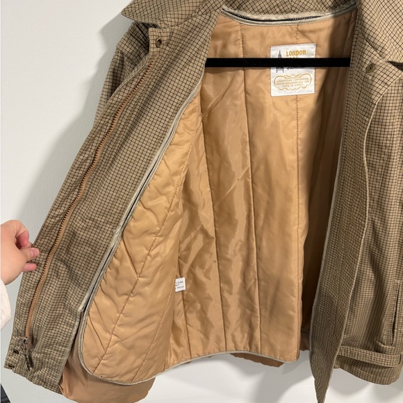 Vintage London Fog Tan Checkered Utility Jacket - Picture 4 of 10